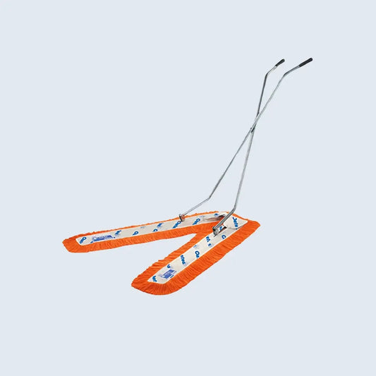Grey Modacrylic Scissor Mop – Complete Dust Control Mop with Frame and Handle