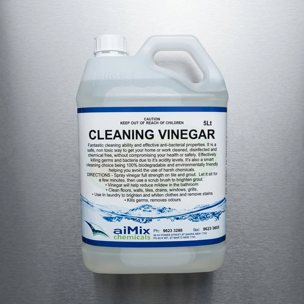 Evezone commercial grade cleaning vinegar in a 5 litre bulk bottle for multi-surface eco-friendly cleaning.