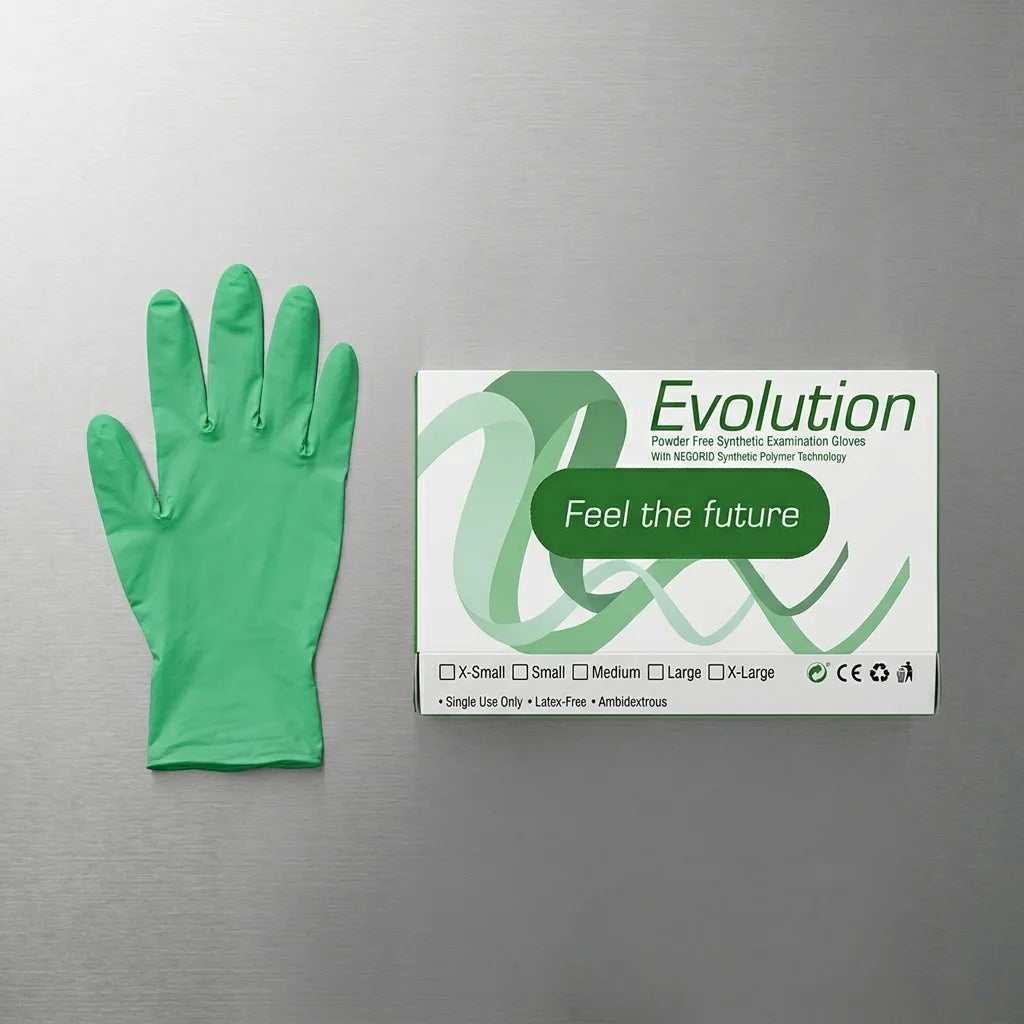 Evolution green neoprene gloves powder free latex free disposable gloves for medical protection cleaning and industrial use