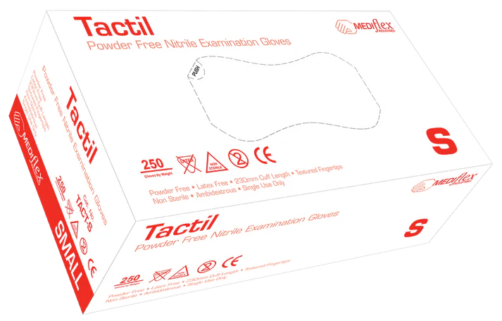 Tactil Powder Free Disposable Nitrile Gloves Tactil Flexible & Reliable Use CTN2500