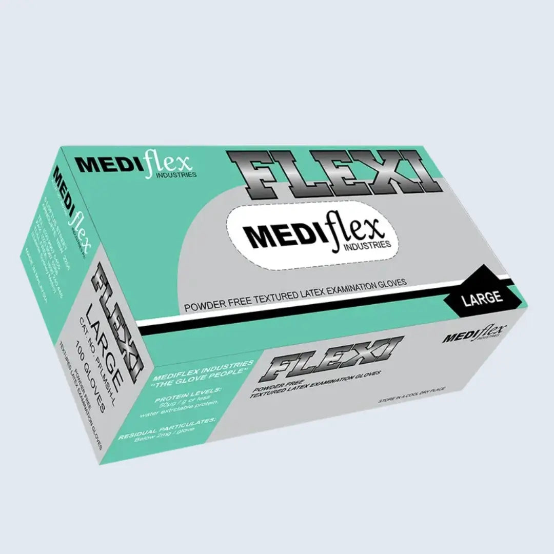 Flexi Powder-Free Latex Gloves Strong Flexible Latex Australia