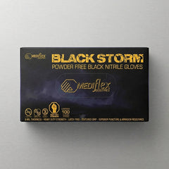 Heavy duty black nitrile gloves latex free bulk carton for professional use in workshops clinics and catering