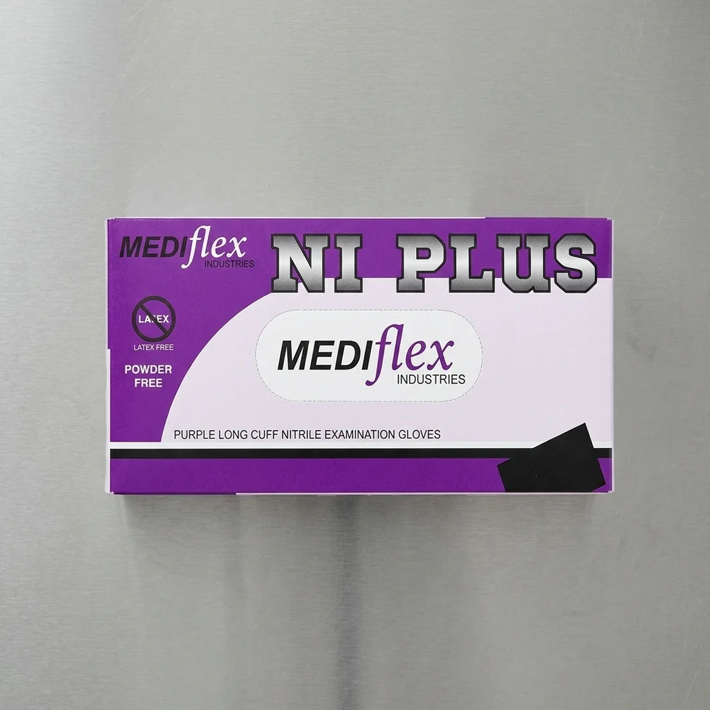 Heavy duty purple nitrile examination gloves textured grip disposable gloves for clinics cleaning and professional use