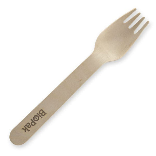 disposable Wooden Forks 16cm CTN1000