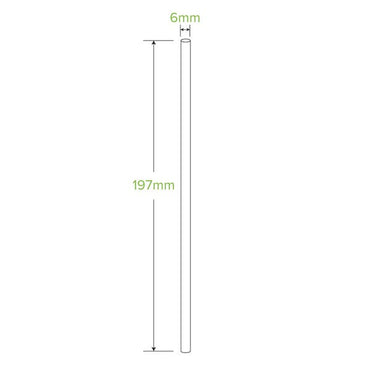 6mm Regular BioStraw - CTN2500