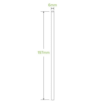 6mm Regular BioStraw - CTN2500