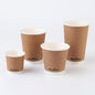 BetaEco kraft brown double wall coffee cups carton of 500 for hot coffee takeaway and café use