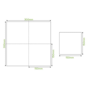 1-Ply 1/4 Fold White Lunch Bio-Napkin - CTN3000