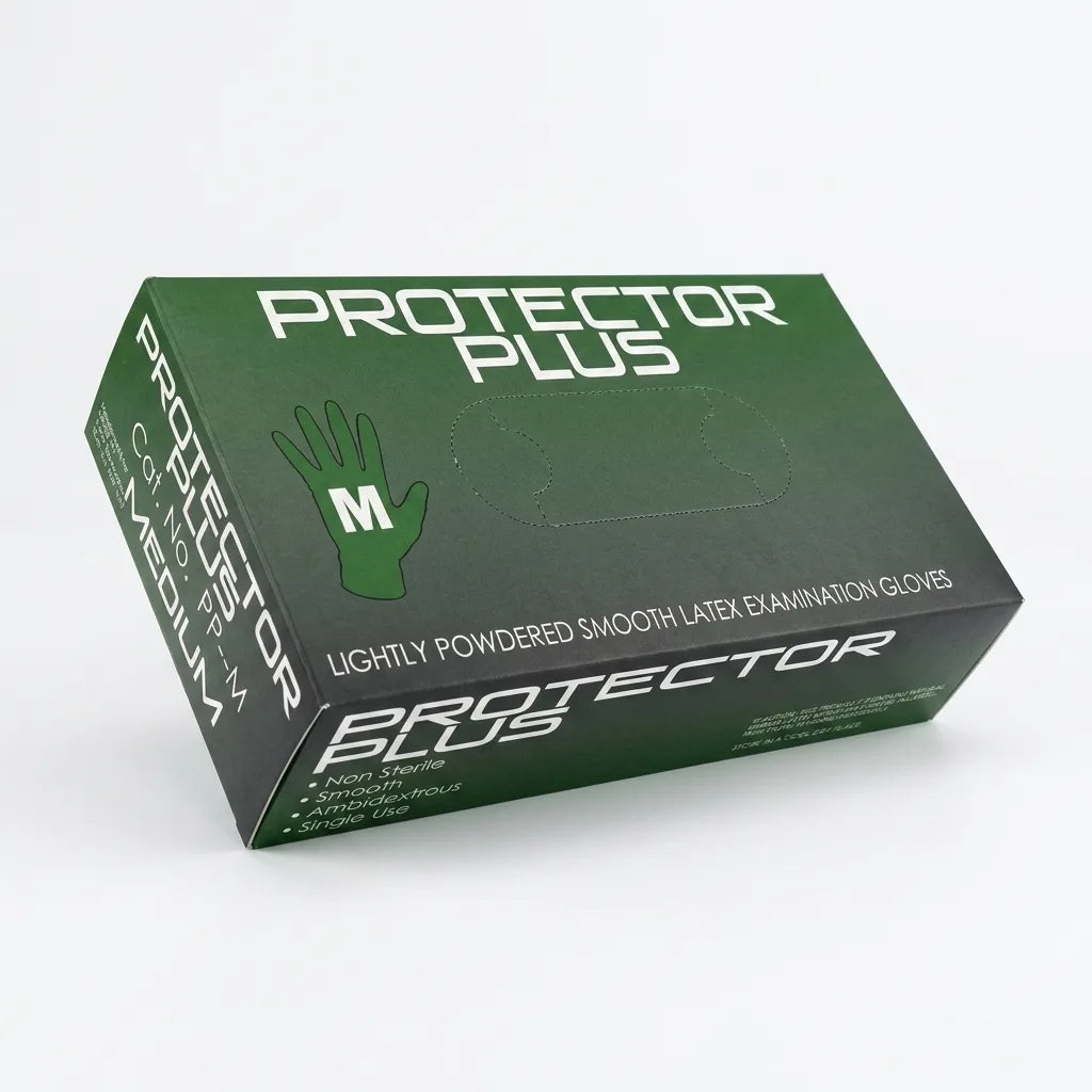 Latex examination gloves smooth finish 245mm cuff disposable gloves for labs pharmaceutical and industrial applications