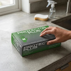 Lightly powdered latex gloves easy donning exam grade disposable gloves for medical food handling and hygiene tasks