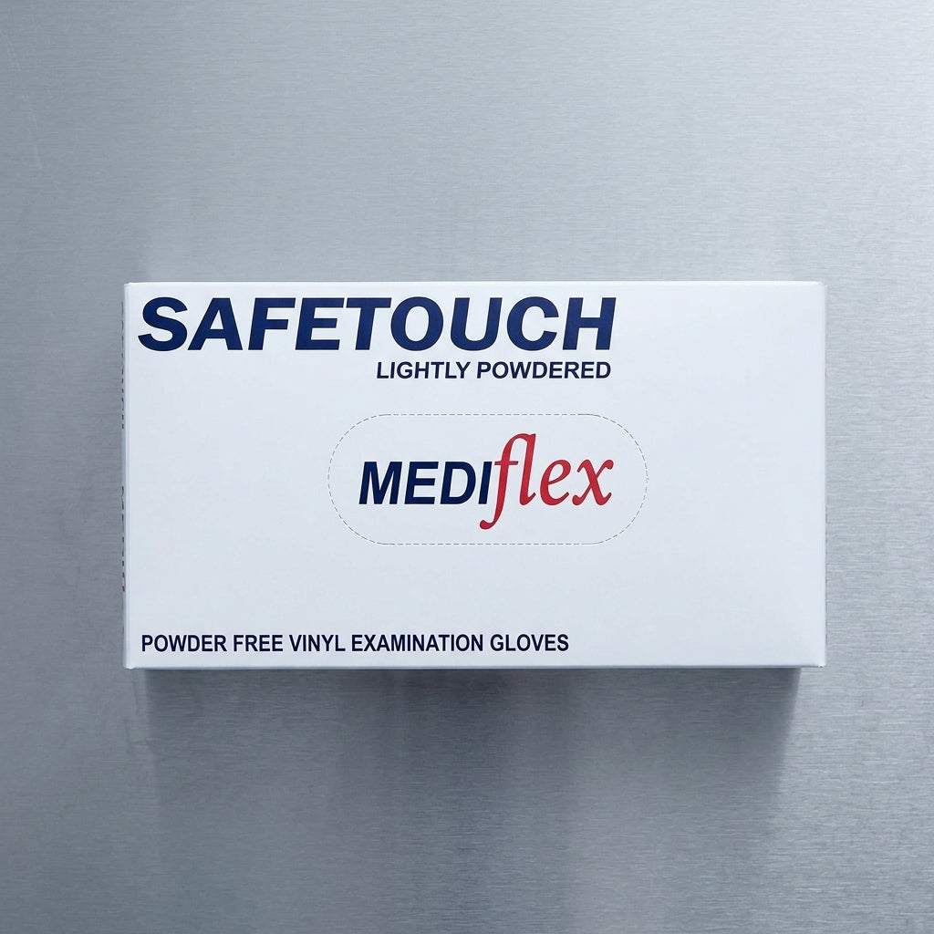 Medical grade clear vinyl gloves powdered smooth fit disposable gloves for hygiene protection and general purpose use