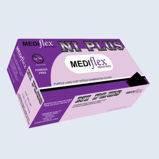 NI Plus Nitrile Gloves Purple Powder-Free Latex-Free Australia.