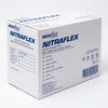 Individually wrapped Nitraflex sterile nitrile examination gloves, 1 pair per pouch, latex-free.