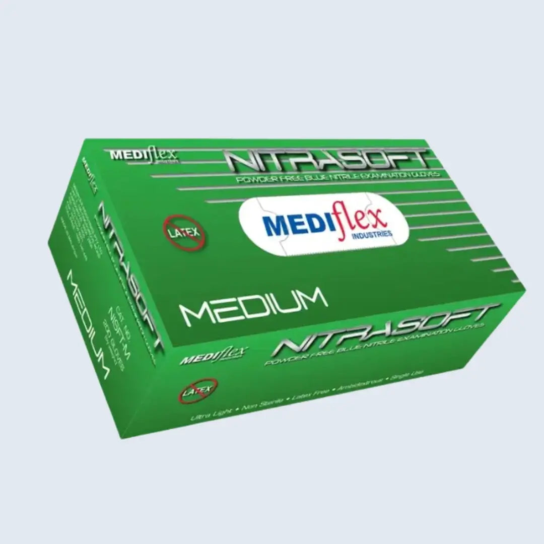 Nitra Soft Nitrile Powder-Free Violet Blue Gloves Latex-Free Australia.