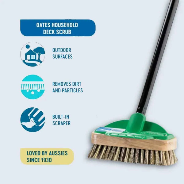 Oates Deck Scrub Brush: Tough Bristles for Floor Cleaning - EA - Eve Zone