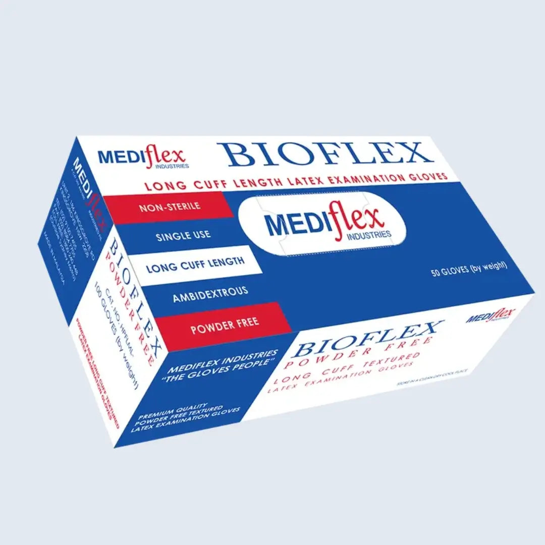 PF Latex Gloves Powder-Free Flexible Food-Safe Australia