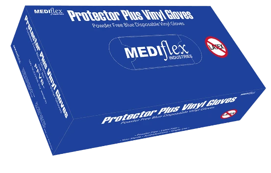 Protector Plus Blue Vinyl Gloves - CTN1000 - Eve Zone