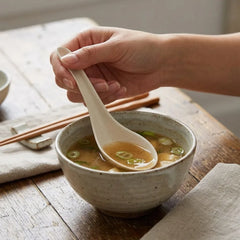 Disposable Chinese Soup Spoons [Plant Fibre] - 14cm , 8 Sleeves Of 125 Spoons