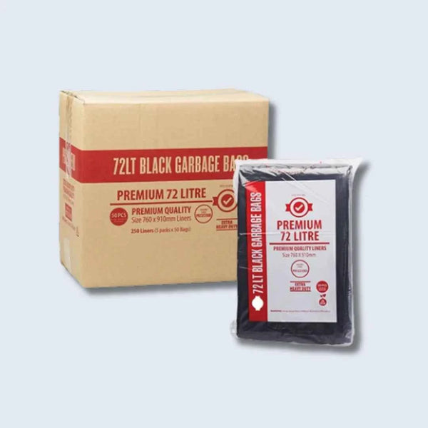 Premium Black Garbage Bags EHD - CTN250 - Eve Zone