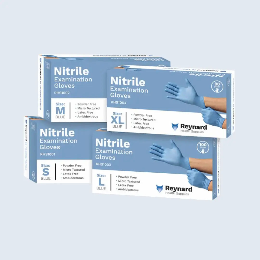 Reynard Prime Nitrile Gloves Powder-Free Latex-Free Durable Protection.