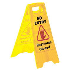 No Entry Restroom Closed A Frame – Carton of 6 | Sabco Professional