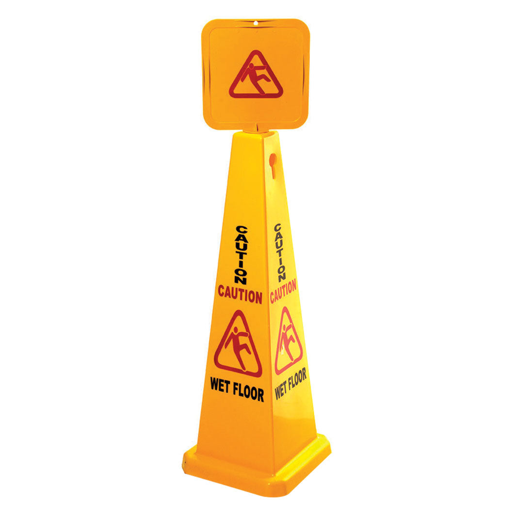 Caution Wet Floor Cone 1170mm tall – Carton of 5 | Sabco Professional
