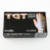 Box of TGT Neoprene powder-free polychloroprene examination gloves, green medical-grade protection.