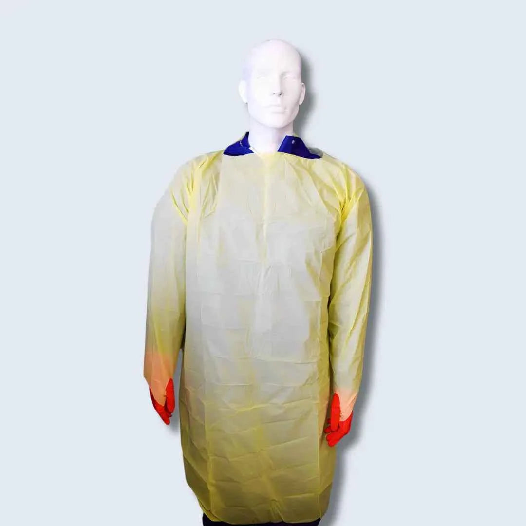 Thumb‑Loop Isolation Gown: Impervious CPE PPE 100 pk - CTN75 - Eve Zone