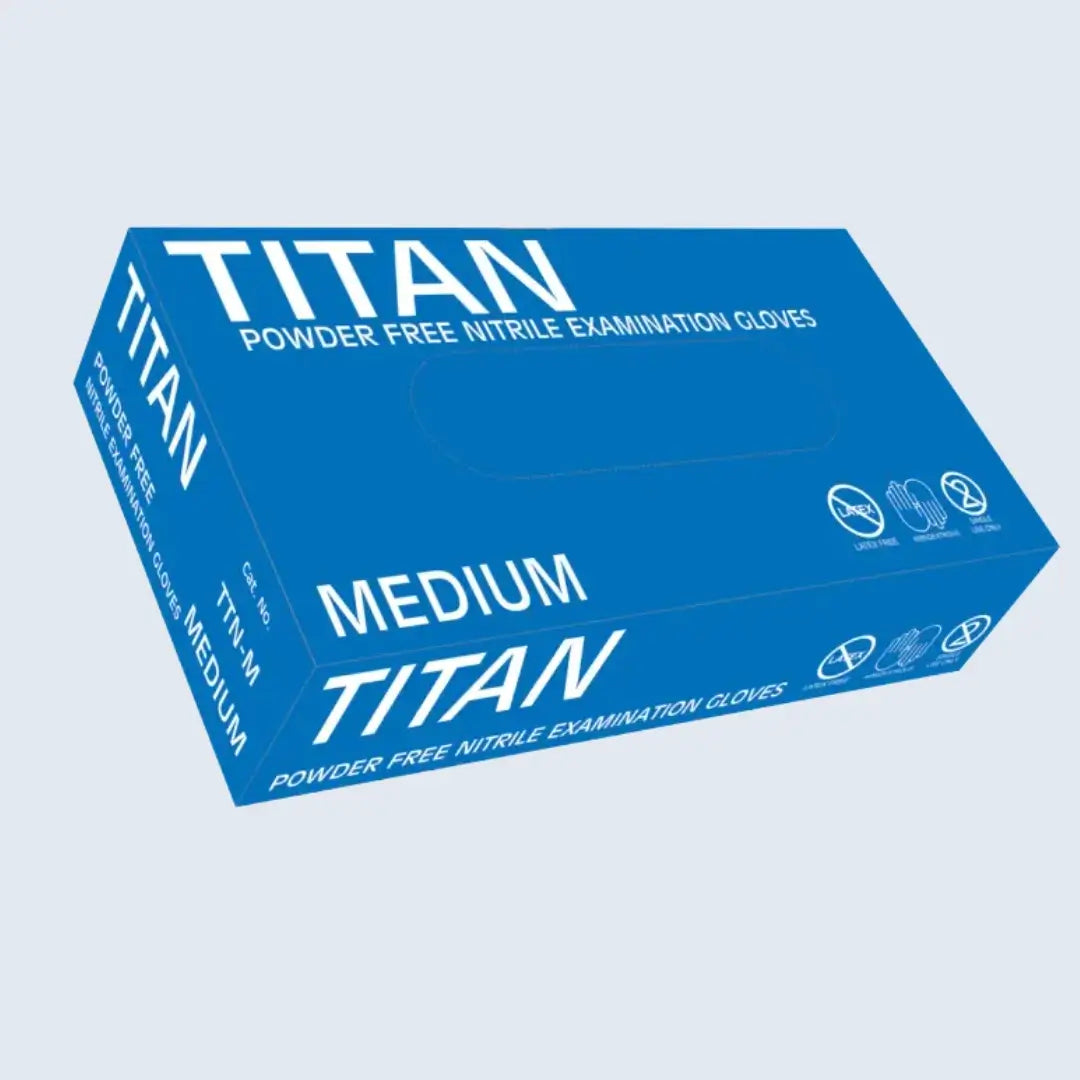 Titan Nitrile Gloves Powder-Free Latex-Free Australia.