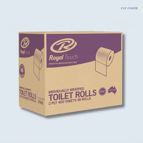 Toilet paper roll 2 ply 48 rolls bulk pack soft and strong tissue for commercial washrooms