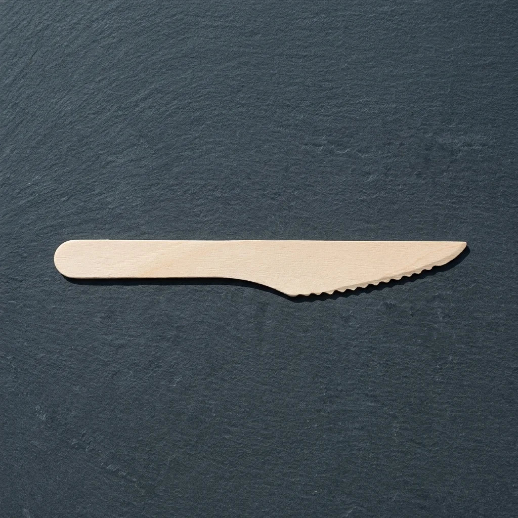 Wooden knife 1000 pcs disposable eco friendly cutlery for takeaway food and catering use