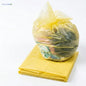 Yellow soluble seam laundry bags for infectious linen and healthcare laundry handling